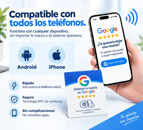 Tarjeta Reseña Google Con Soporte